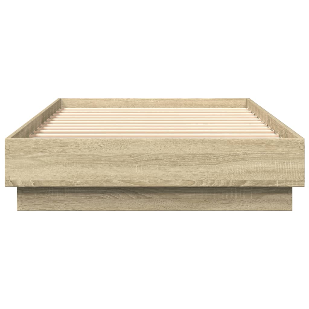 sengeramme 100x200 cm uden madras konstrueret træ sonoma-eg