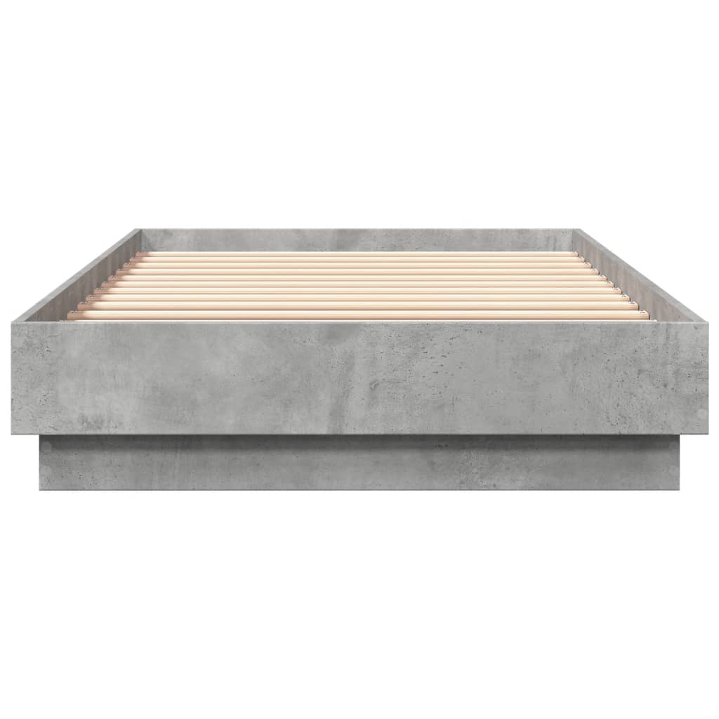 sengeramme 100x200 cm konstrueret træ betongrå