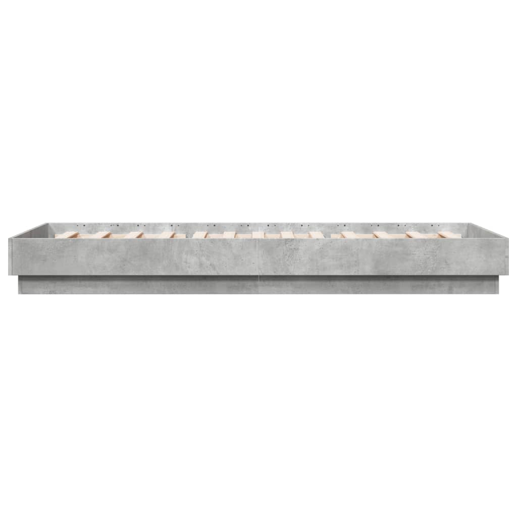 sengeramme 100x200 cm konstrueret træ betongrå