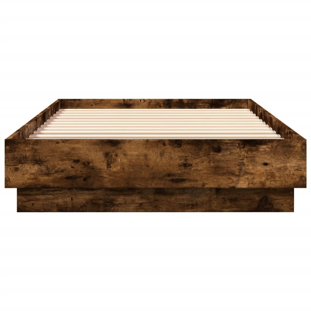 sengeramme 100x200 cm uden madras konstrueret træ røget eg