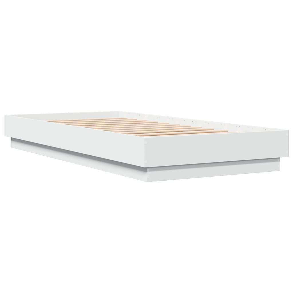 sengeramme 90x200 cm konstrueret træ hvid