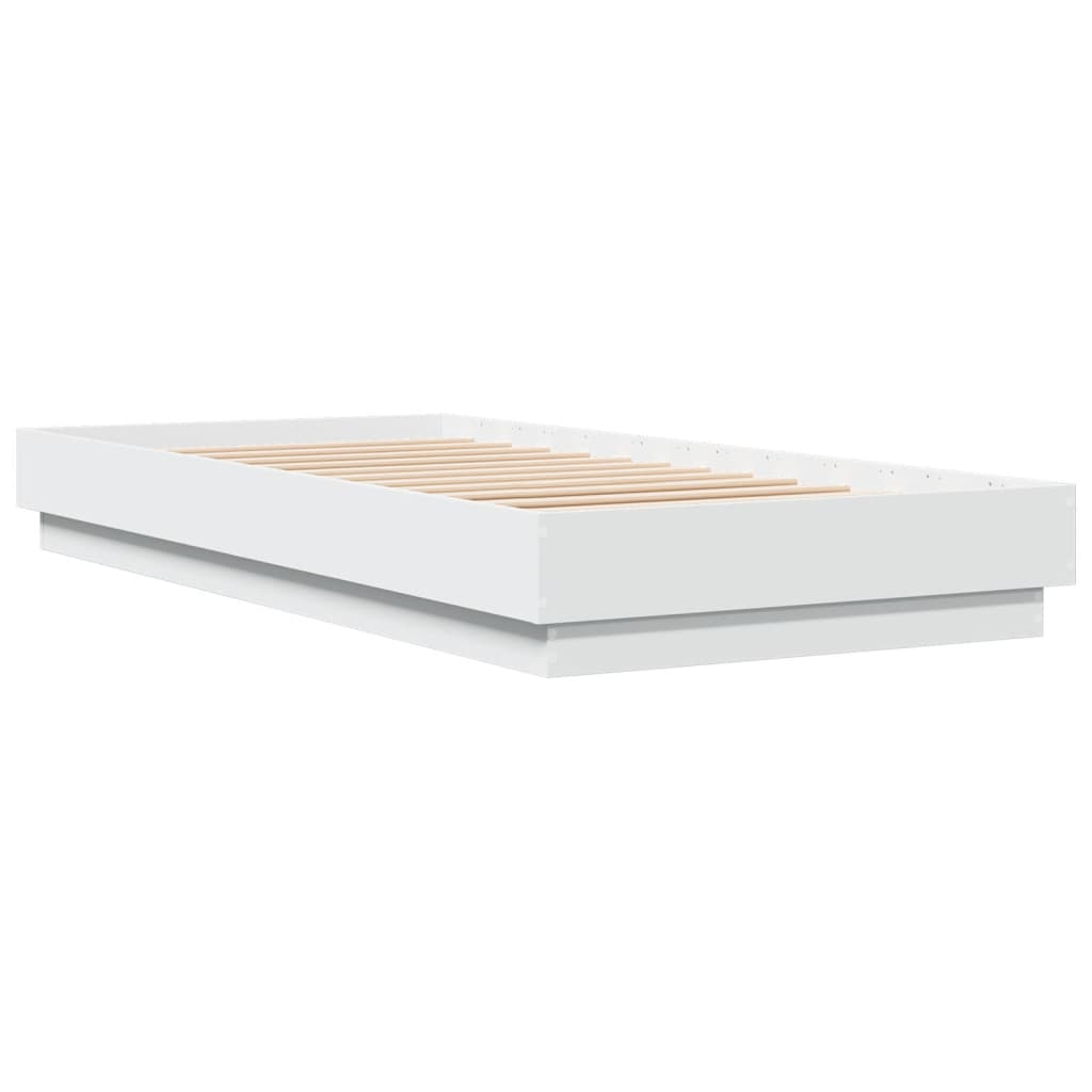 sengeramme 90x200 cm konstrueret træ hvid