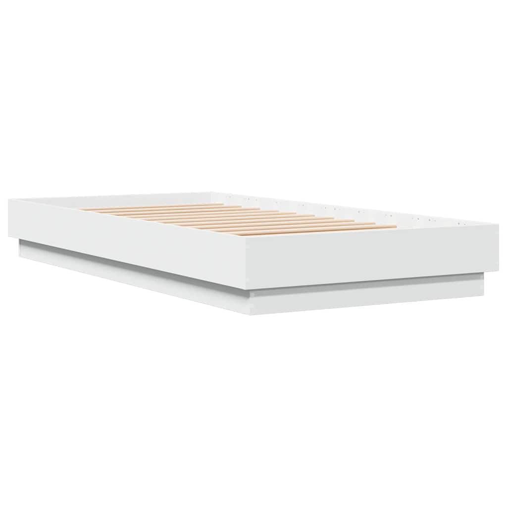 sengeramme 90x190 cm konstrueret træ hvid