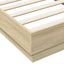 sengeramme 90x190 cm uden madras konstrueret træ sonoma-eg