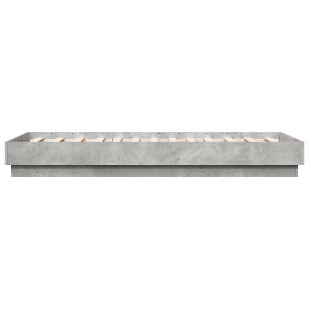 sengeramme 90x190 cm konstrueret træ betongrå