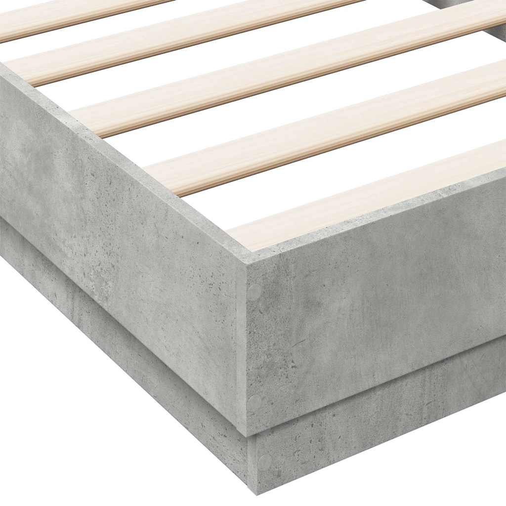 sengeramme 90x190 cm konstrueret træ betongrå