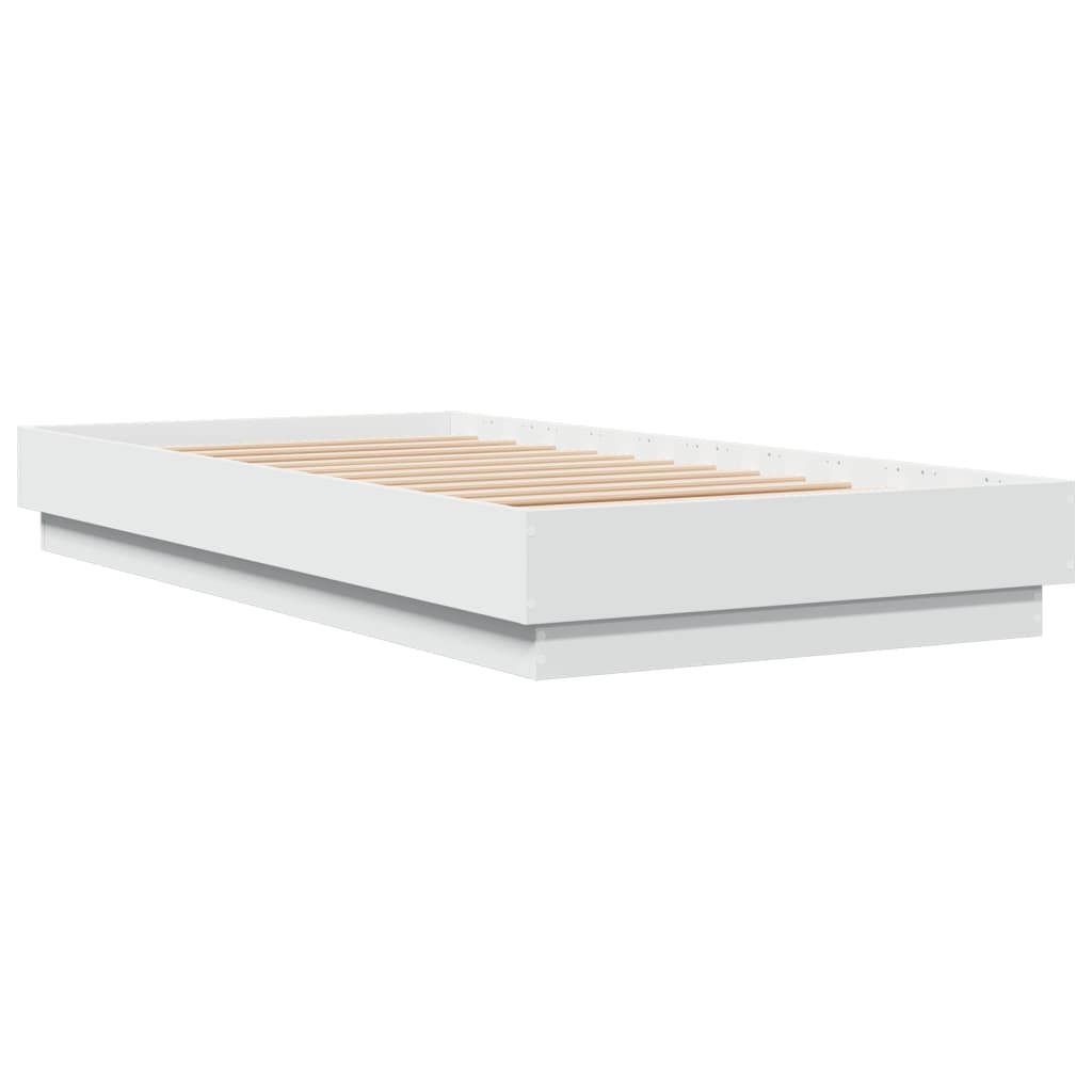 sengeramme 75x190 cm konstrueret træ hvid