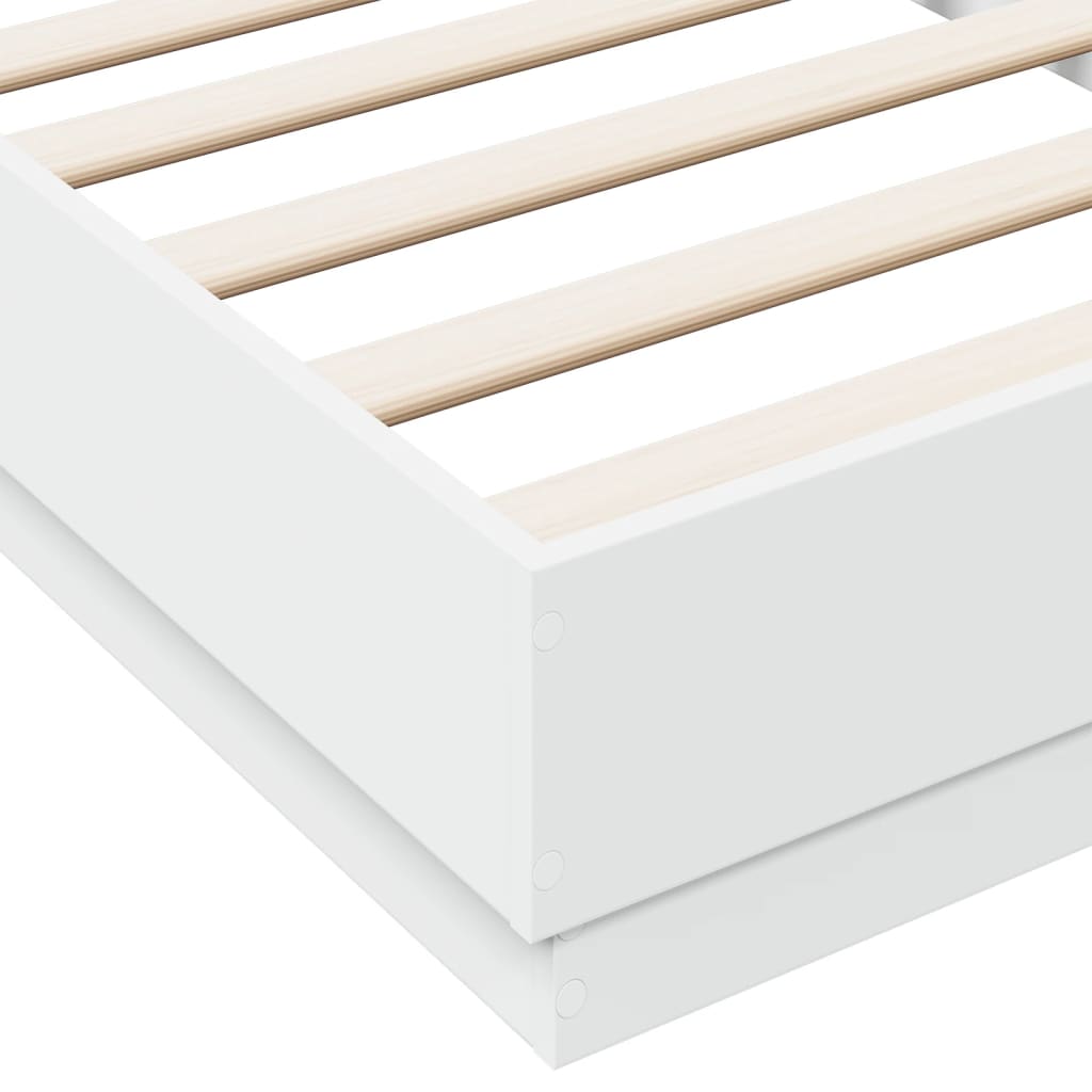 sengeramme 75x190 cm konstrueret træ hvid