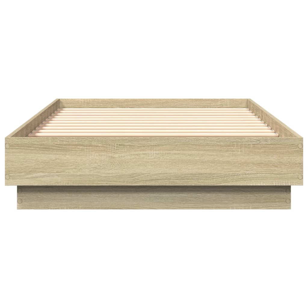 sengeramme 75x190 cm uden madras konstrueret træ sonoma-eg
