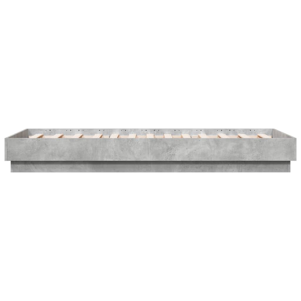 sengeramme 75x190 cm konstrueret træ betongrå