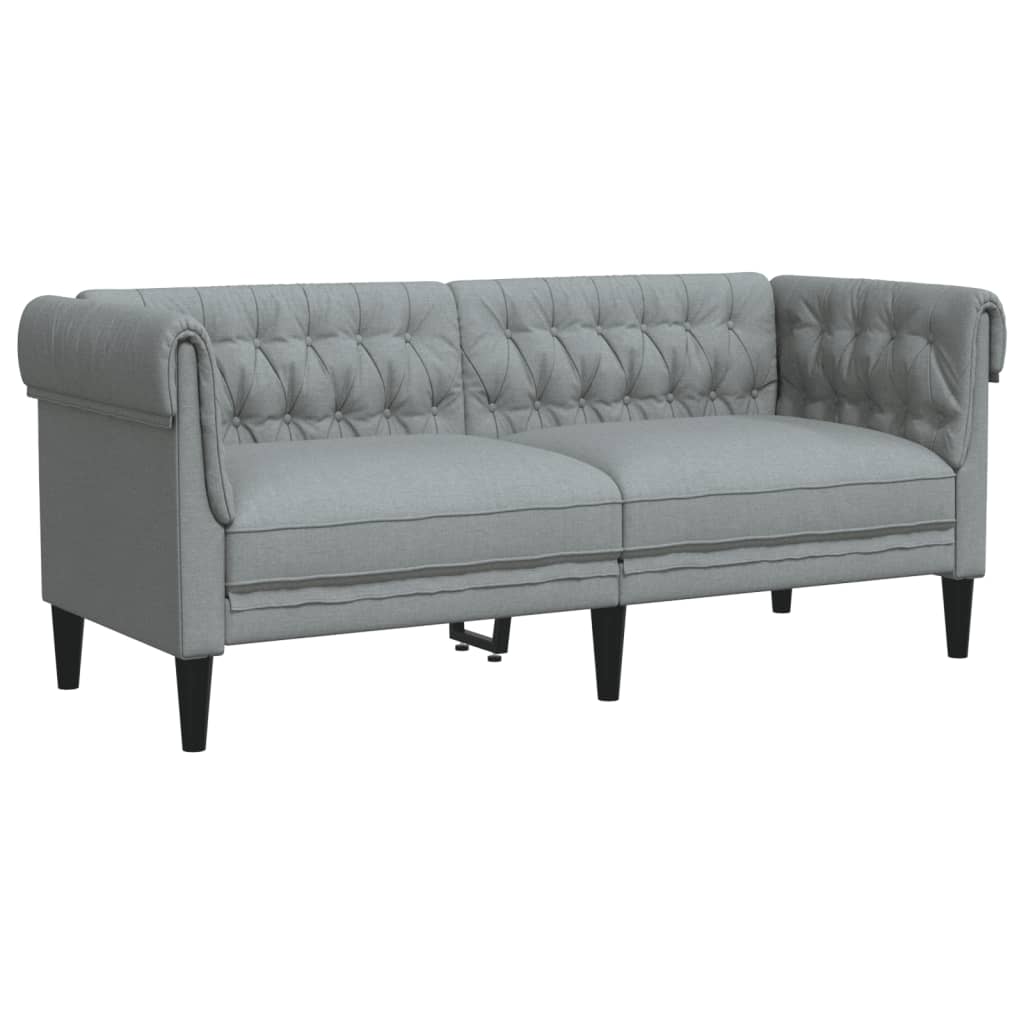 sofasæt 3 dele stof lysegrå