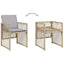 spisebordssæt til haven 11 dele med hynder polyrattan beige