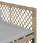 spisebordssæt til haven 13 dele med hynder polyrattan beige