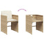 spisebordssæt til haven 5 dele med hynder polyrattan beige