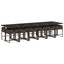 spisebordssæt til haven 13 dele med hynder polyrattan brun