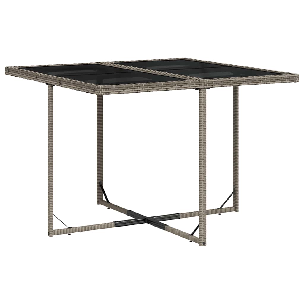 spisebordssæt til haven 5 dele med hynder polyrattan grå