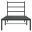 sengeramme med sengegavl 75x190 cm metal sort