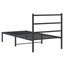 sengeramme med sengegavl 90x190 cm metal sort