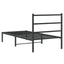 sengeramme med sengegavl 90x200 cm metal sort