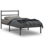 sengeramme med sengegavl 100x200 cm metal sort
