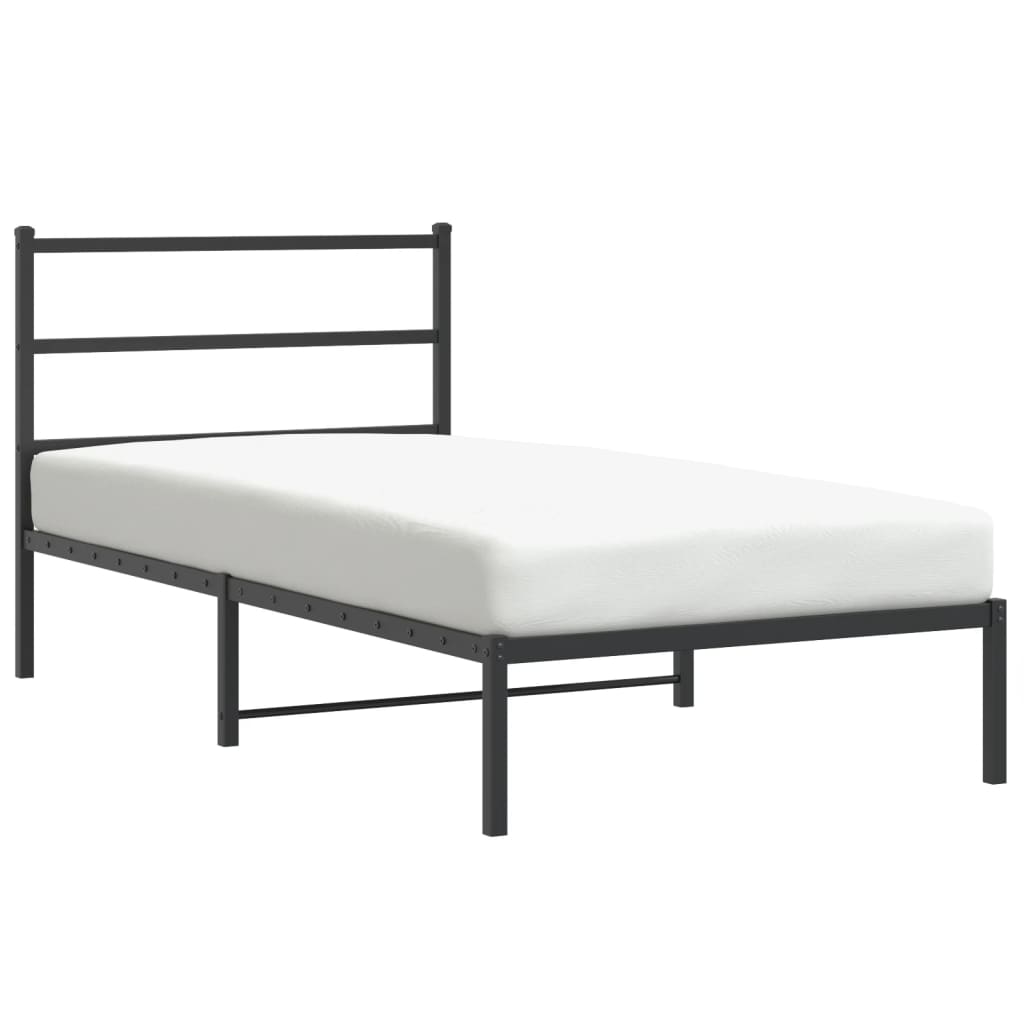sengeramme med sengegavl 107x203 cm metal sort