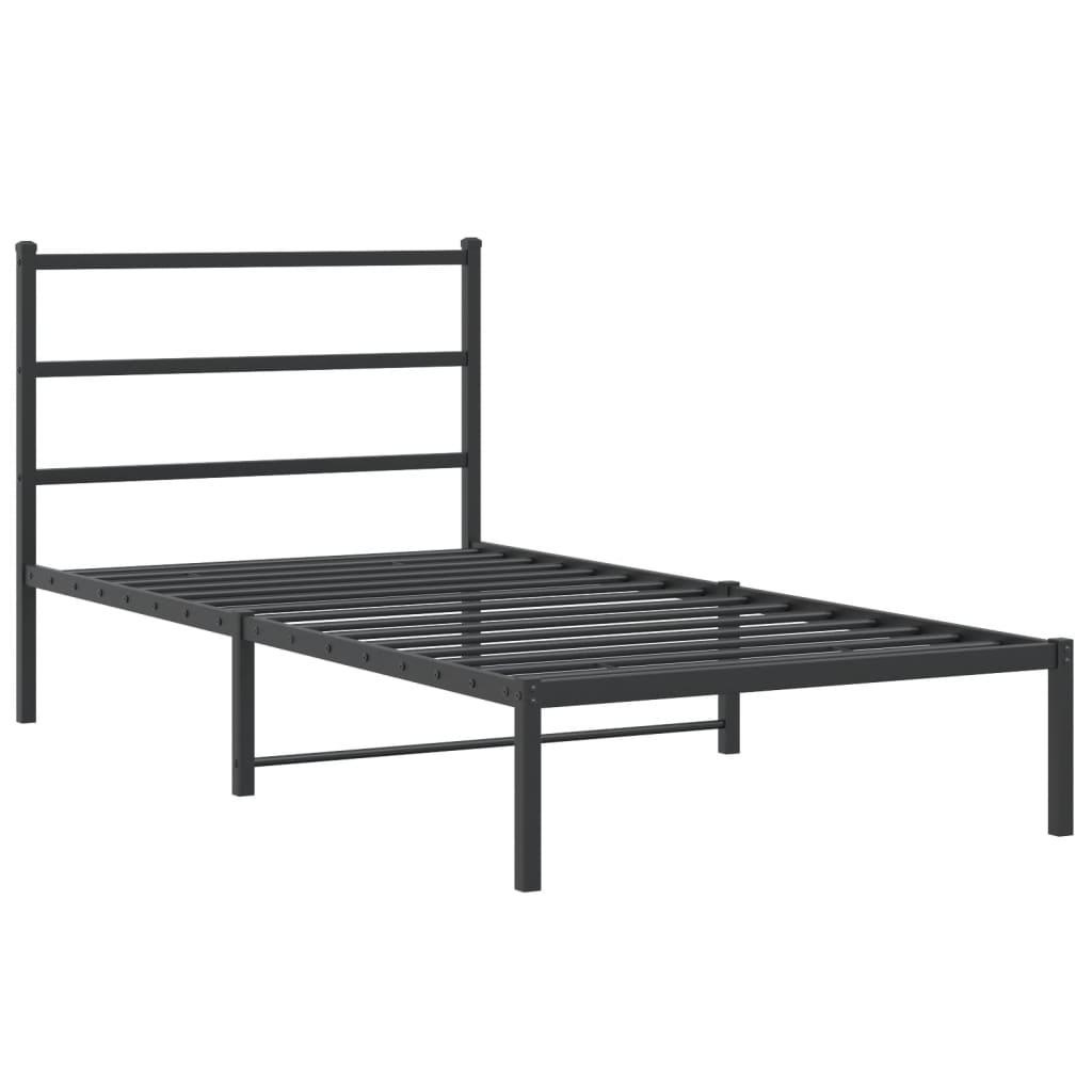sengeramme med sengegavl 107x203 cm metal sort