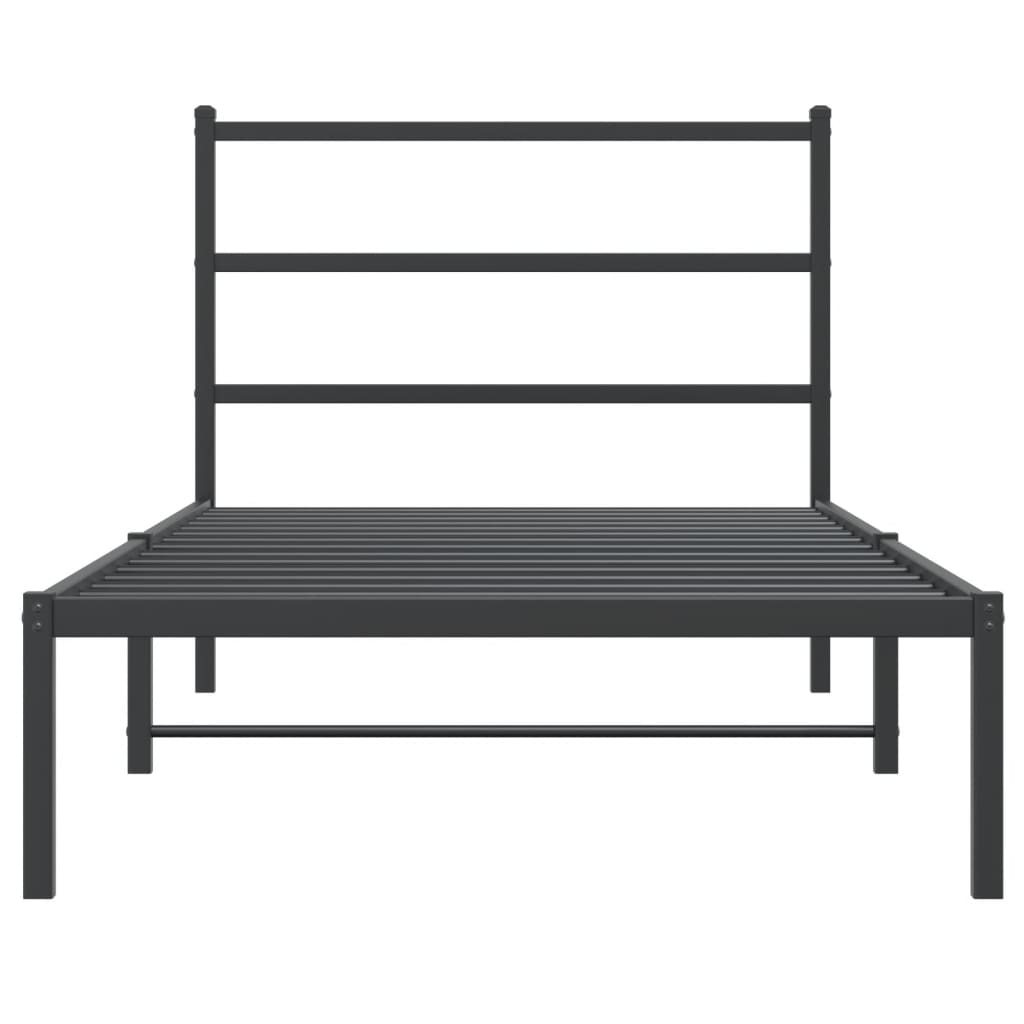 sengeramme med sengegavl 107x203 cm metal sort