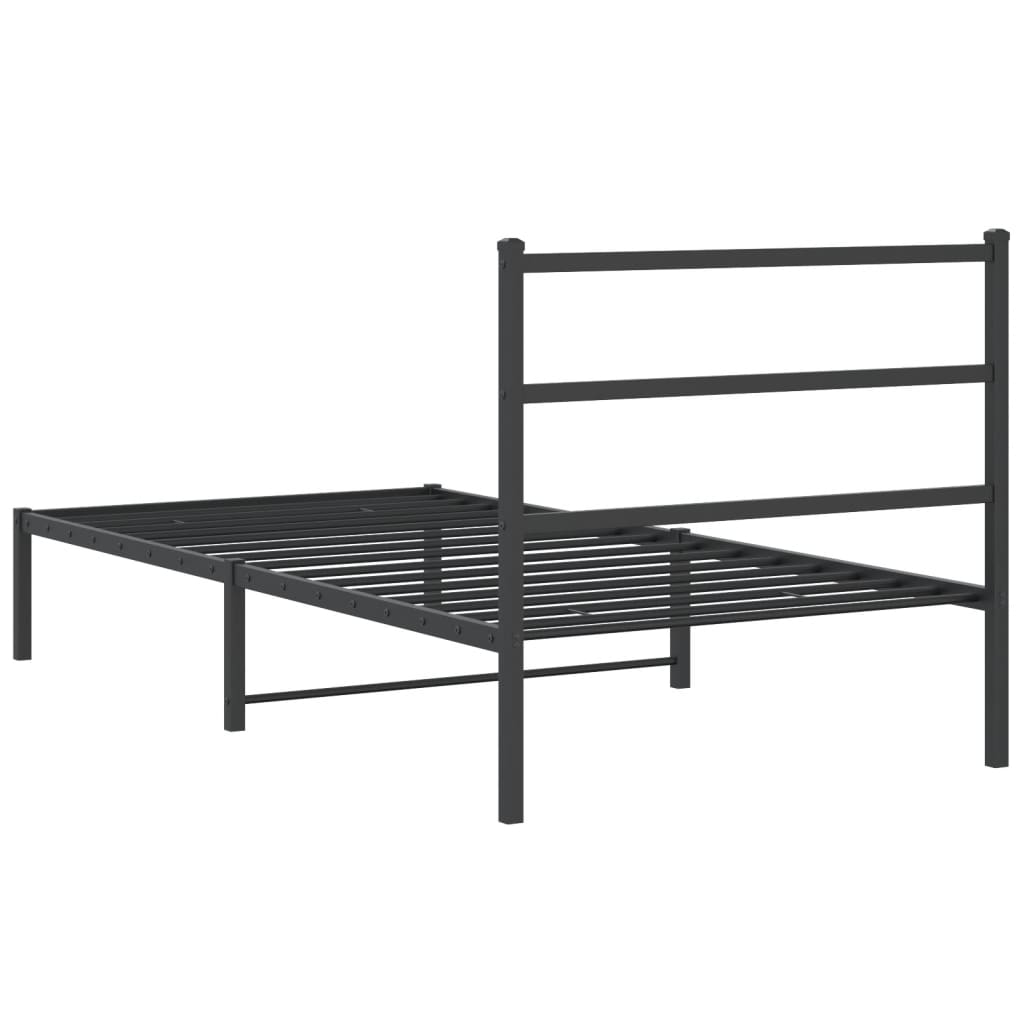 sengeramme med sengegavl 107x203 cm metal sort