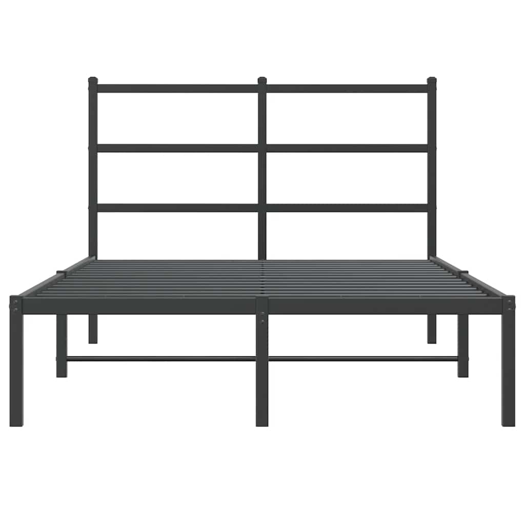 sengeramme med sengegavl 120x190 cm metal sort