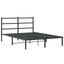 sengeramme med sengegavl 140x200 cm metal sort