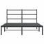 sengeramme med sengegavl 140x200 cm metal sort