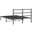 sengeramme med sengegavl 140x200 cm metal sort
