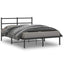 sengeramme med sengegavl 140x200 cm metal sort