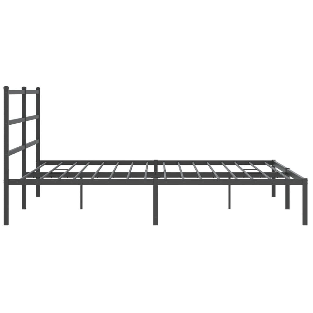 sengeramme med sengegavl 180x200 cm metal sort