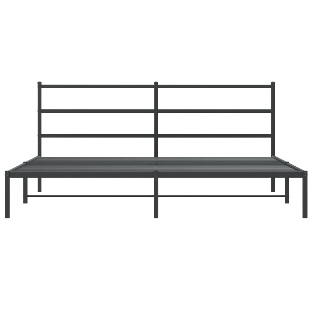 sengeramme med sengegavl 193x203 cm metal sort