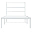 sengeramme med sengegavl 90x190 cm metal hvid
