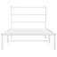 sengeramme med sengegavl 100x190 cm metal hvid