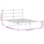 sengeramme med sengegavl 135x190 cm metal hvid