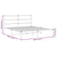 sengeramme med sengegavl 160x200 cm metal hvid