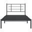 sengeramme med sengegavl 107x203 cm metal sort