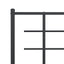 udskiftningsgavl 107 cm metal sort