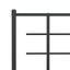 udskiftningsgavl 193 cm metal sort