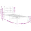 sengeramme med sengegavl 80x200 cm metal hvid