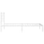 sengeramme med sengegavl 100x190 cm metal hvid