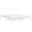 sengeramme med sengegavl 160x200 cm metal hvid