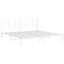sengeramme med sengegavl 200x200 cm metal hvid
