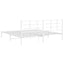 sengeramme med sengegavl 200x200 cm metal hvid