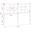 udskiftningsgavl 135 cm metal hvid