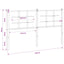 udskiftningsgavl 150 cm metal hvid