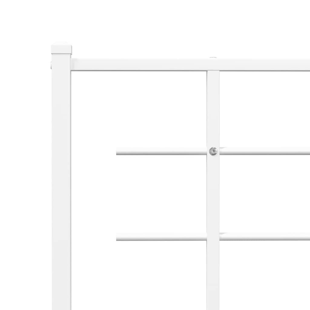 udskiftningsgavl 193 cm metal hvid